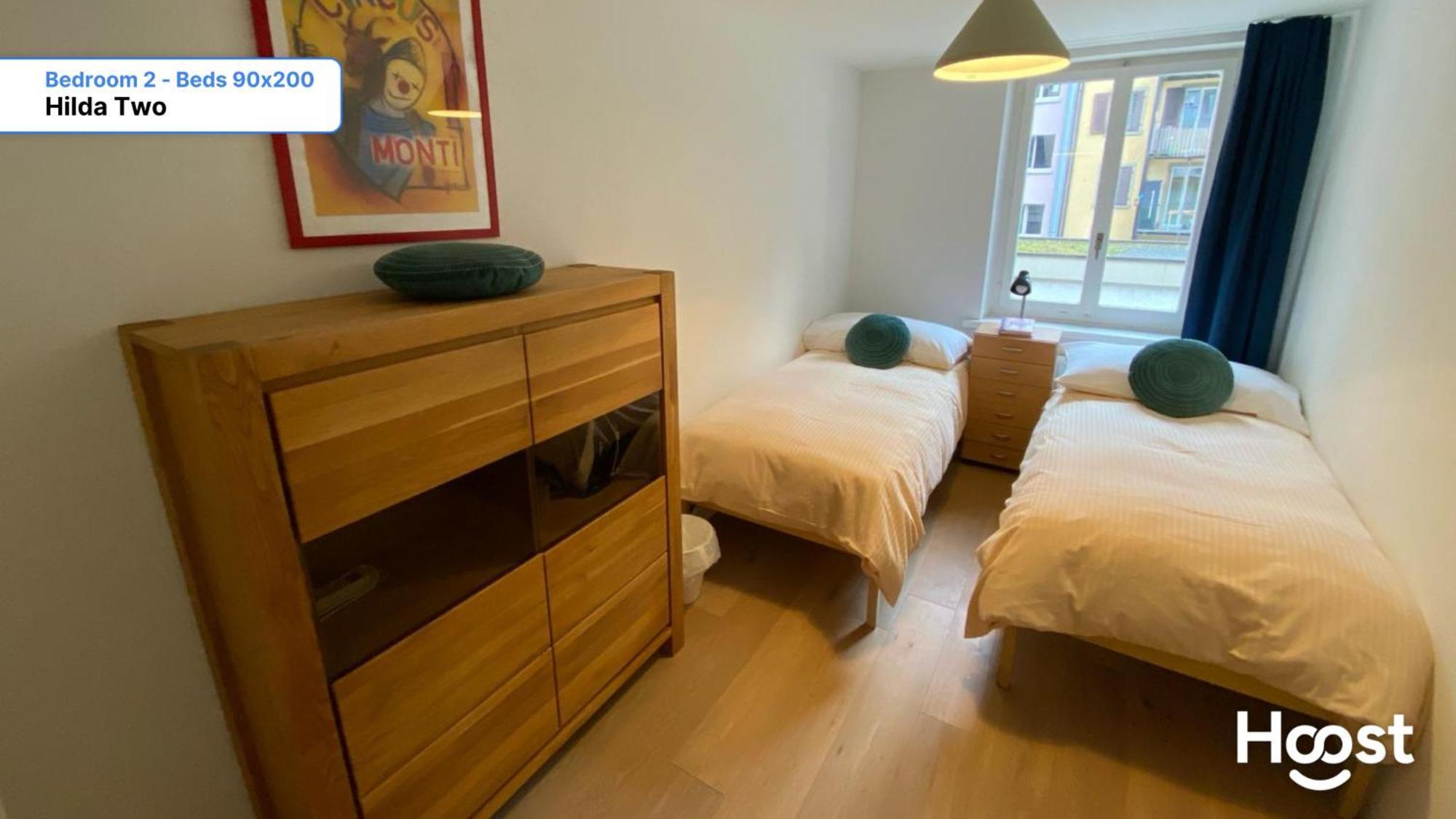 H2 With 3,5 Rooms, 2Br, Living Room And Kitchen, Central And Quite Zürich Kültér fotó
